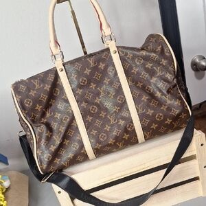 Luxury Brown Monogram Duffel Bag